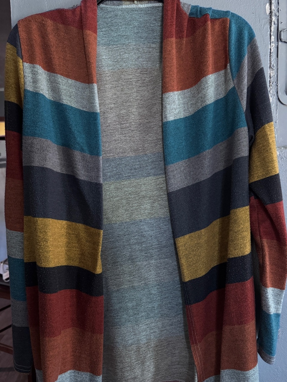 Women’s Open-Front Striped Cardigan Sweater - Multi